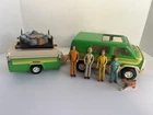 Vintage 1970's Green Tonka Van and Pop-up Camper Trailer Complete