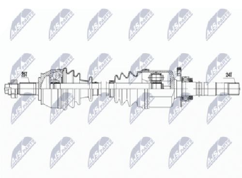 Original NTY Drive Shaft NPW-FT-020 For Fiat Lancia
