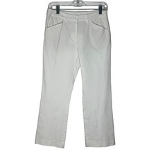 Lilly Pulitzer White Cropped Pants Women's Size 2 Cotton Stretch