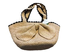 Kate Spade Raffia Bow Tote Bag - kate spade new york x Target Natural NWT