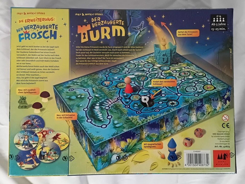 Drei Magier - Der verzauberte Turm, mit Erweiterung: Der verzauberte Frosch, OVP - Bild 2 von 2