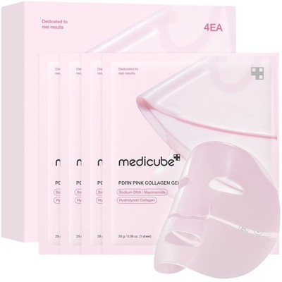 medicube PDRN Pink Collagen Gel Gesichtsmaske 4 x a 28g Overnight Alle Hauttypen