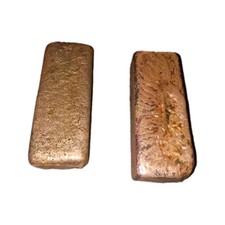 Copper Metal Ingot Bars Lot of 2 Raw Material