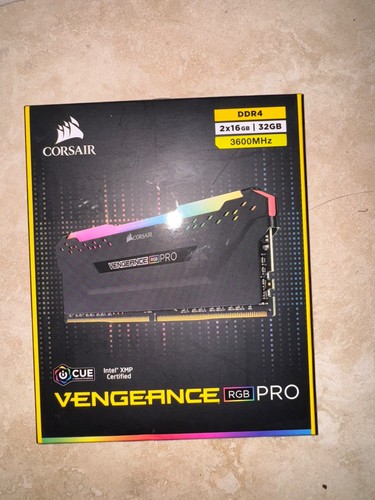 Corsair Vengeance RGB Pro 32GB (2 x 16GB) DDR4 DRAM 3600MHz C18 Memory Kit CL18