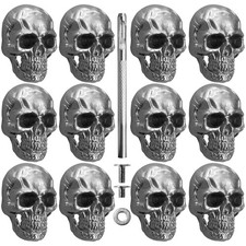12Pcs Skull Rivets Buttons Skeleton Stud Goth Mental Conchos Pins for Leather...
