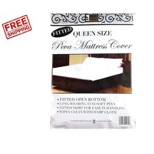 Waterproof Queen Fitted Mattress Protector - Eco-Friendly PEVA, Dust-Free