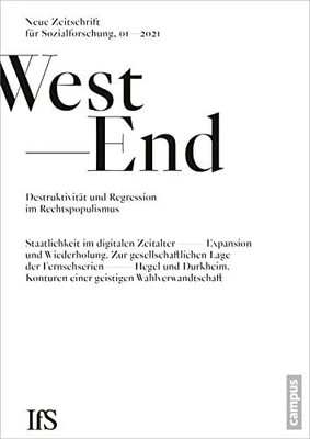 WestEnd 1/2021: Destruktivität und Regression im Buch Campus Verlag