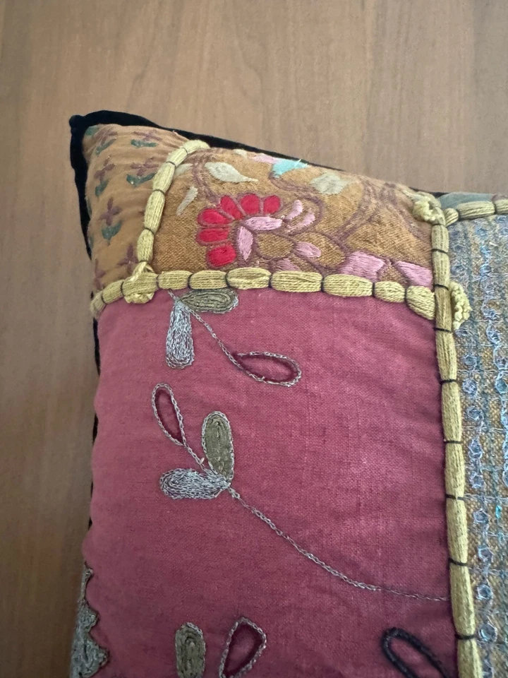 Ralph Lauren Pamela Pieced Quilt Throw Pillow ~ La Boheme Collection - Image 2 of 4