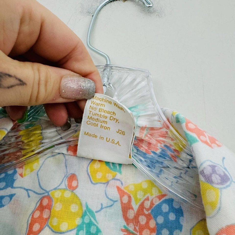 Jantzen Vintage Manga Corta Multicolor Lunares Abotonados Niñas 14 Foto 3 de 4