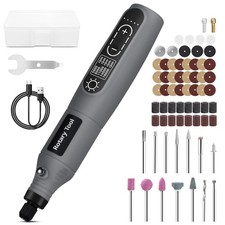 Mini Cordless Rotary Tool, 5-Speed 3.7V USB Rechargeable Tool Black