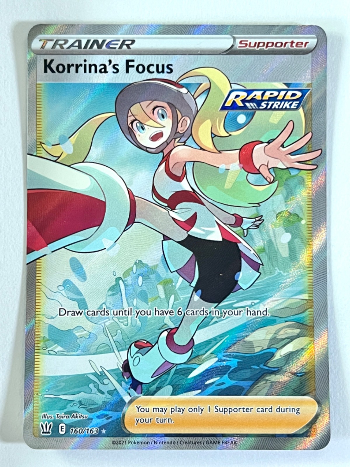 Korrina’s Focus 160/163 Ultra Rare Full Art Battle Styles Pokemon - Near Mint NM
