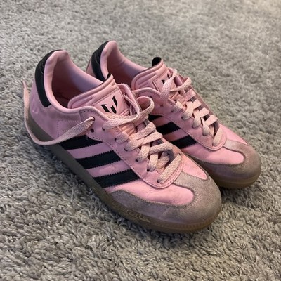 Adidas Samba Messi Kids' Junior Leather Low-Top Sneaker - Light Pink Gum Size 4