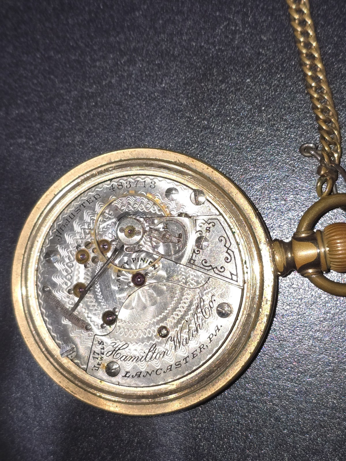 Hamilton Watch Co. 1906, 17 Jewl, 18s, 926, RUNS!