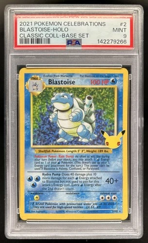 2021 Pokemon SWSH Celebrations Blastoise Classic Collection #2/102 PSA 9