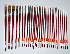 Princeton Velvetouch Acrylic Long Handle Paint Brushes! Lot of 29