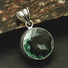 Aquamarine Gemstone Handmade Antique Design Pendant Jewelry Gift 1.92" AP-43671