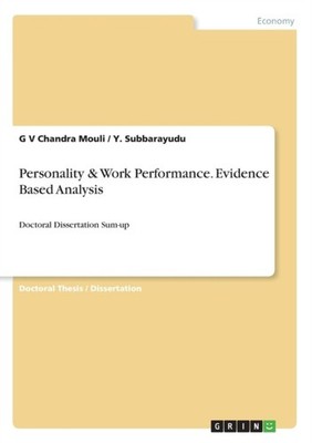 Mouli - Personality  Work Performance. Evidence Based Analysis Doctor - G555z