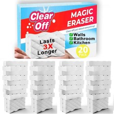 20 Pack Upgraded Magic Sponge Eraser Extra Large Super Powerful - White