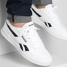 REEBOK COURT ADVANCE LOW LACE-UP SNEAKERS MEN SHOES WHITE/BLACK SIZE 11 NEW