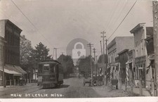 Street View Main St., Leslie MI Michigan 1910...