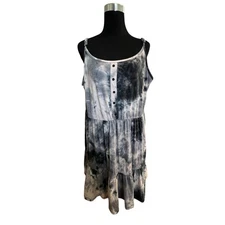 J for Justify Women's Sleeveless Tie Dye Sun Dress Size 3X