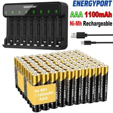 Lot Rechargeable AAA Batteries 1100mAh 1.2V Ni-MH Triple A Battery /LCD Charger