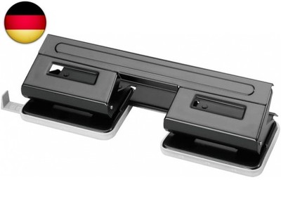 Herlitz 1610880 Doppel-Locher 1,5 schwarz mit Anschlagschiene (Doppel-Locher)