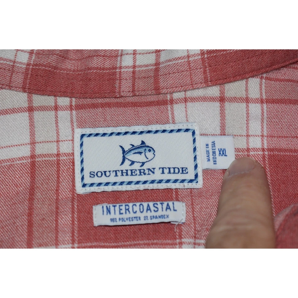 Southern Tide Performance Dress Shirt Mens Size 2XL Polyester Spandex Pink - Image 3 of 4