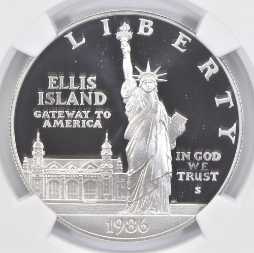 PF70 1986-S UCam Statue of Liberty Commemorative Silver Dollar NGC *6112 - Picture 3 of 5