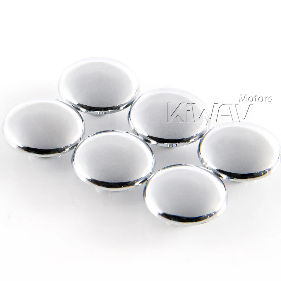 Tapón de tornillo cromado Magazi tapón de orificio se adapta a perno de 8 mm (llave Allen de 6 mm) x6 piezas Foto 3 de 3