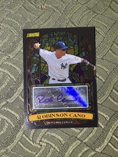 2008 Topps Stadium Club Robinson Cano Stained Glass Beam Team AUTO RARE - NY 🔥