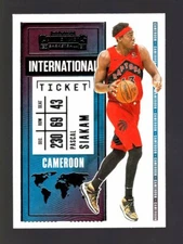 2020-21 CONTENDERS INTERNATIONAL TICKET #9 PASCAL SIAKAM TORONTO RAPTORS