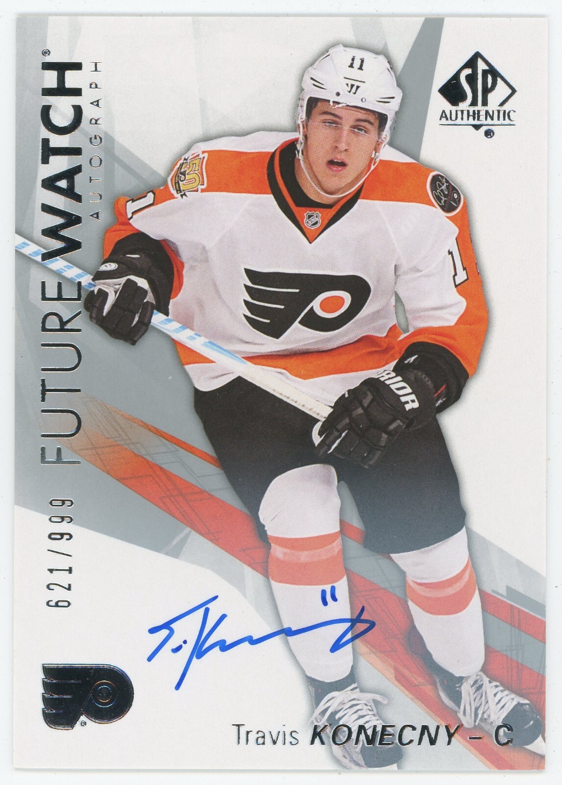 2016-17 Upper Deck SP Authentic Future Watch Autograph Travis Konecny 621/999