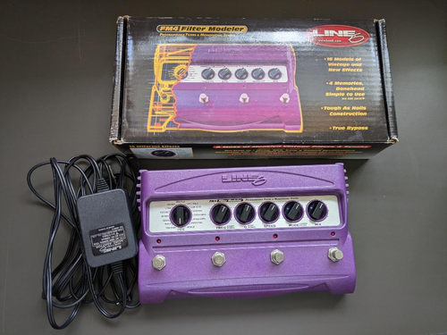 LINE 6 FM4 Filtro Modellista con Scatola,Adattatore AC Effetti Chitarra Funzionante Buone Condizioni