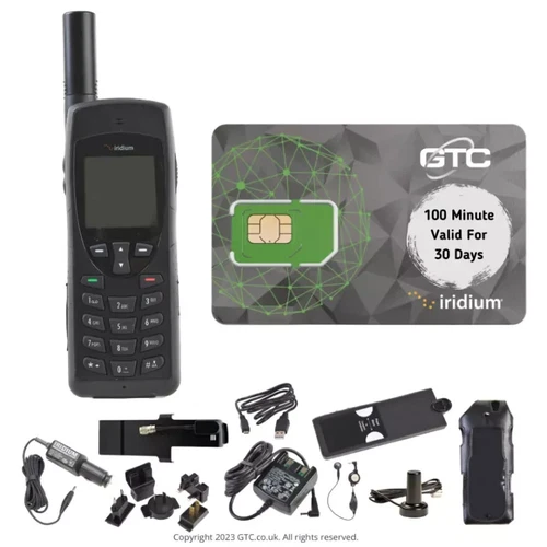 Iridium 9555 Satellitentelefon mit Prepaid Sim (100 Minuten / 30 Tage Gültigkeit)