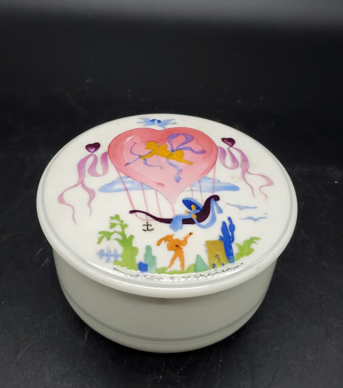 Villeroy Boch Porcelain Trinket Box Botanica A. Mercier Signed Romantic