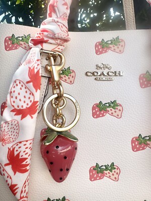 NWT Coach x Observed By Us / Strawberry Resin Bag Charm