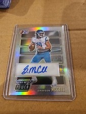 2024 Leaf Pro Set Metal Grayson McCall SSP 6/15 Rookie RC Auto NC STATE WOLFPACK