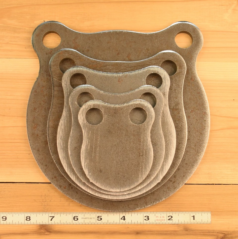 AR500 Steel Gong Target Bundle - 1/4" Thick, 3", 4", 5", 6", 8" Sizes For Shooting Practice