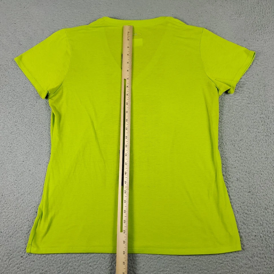 Camiseta Under Armour feminina grande amarela gola V ativa manga curta feminina - Imagem 3 de 4