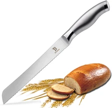 Bread Knife 8-Inch, High Stainless Steel, Ergonomic Handle, Cakes Slicing Knife
