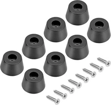 24Pcs Round Rubber Feet Chair Table Non-Slip D21x16xH12mm-24PCS, Black 