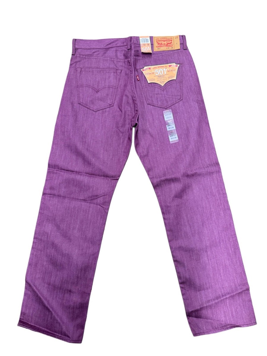 Levi's Men's 501 Original Shrink to Fit Jeans Color Purple