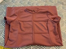 Vintage LADY CAROL LORAC Original Deep Pink Dress Sz 18 1/2 Detailed Stitching