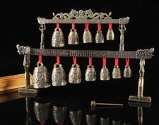 Feng Shui Ancient Brass Chime Musical Meditation Bells Dragon Design