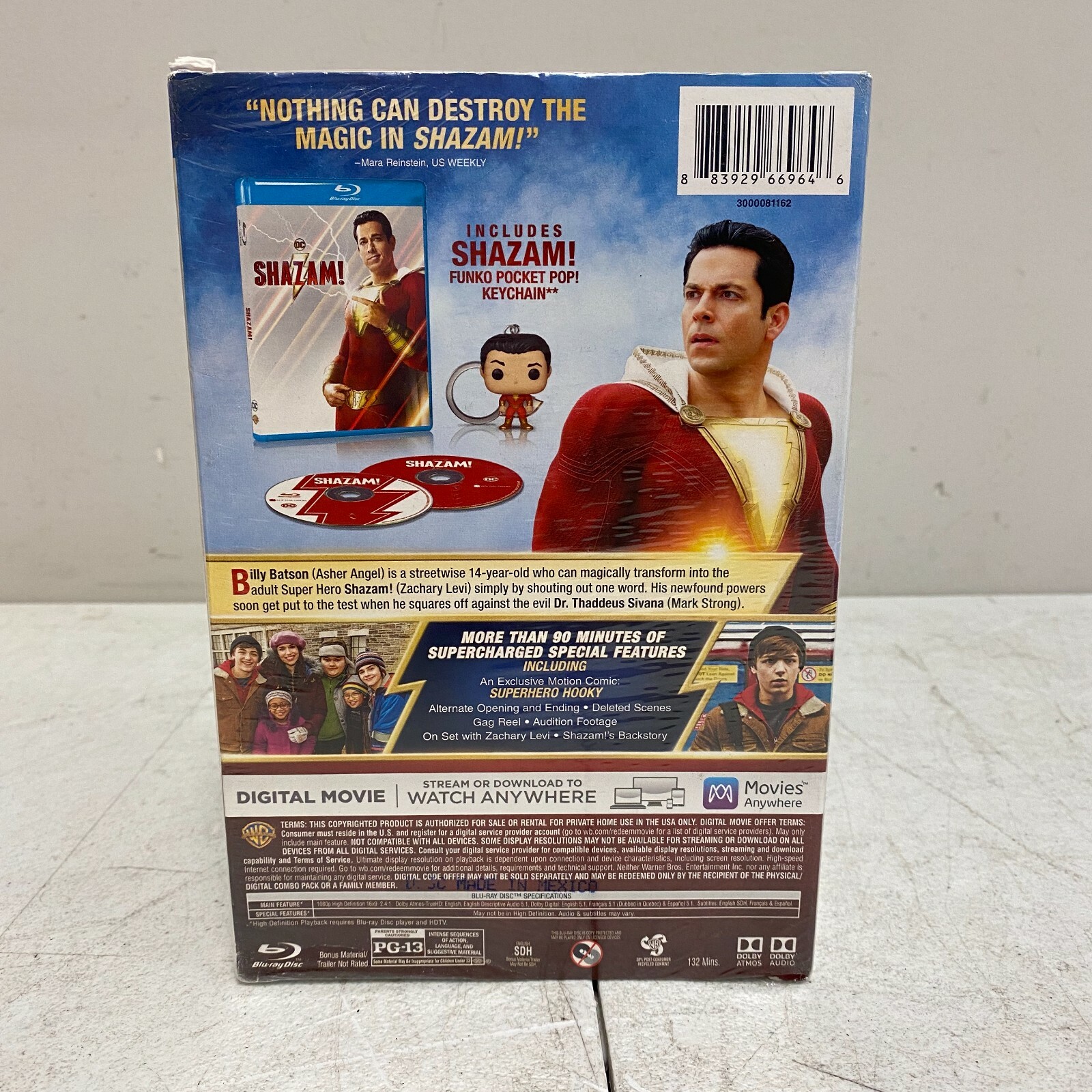 shazam funko pop keychain