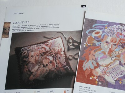 Gobelin Nadelspitze Tabelle GLORAFILIA VENEDIG SAMMLUNG Venezianische Karneval Maske