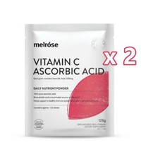 2 x Melrose Vitamin C Ascorbic Acid 125g Unfl...