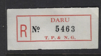 PNG Registration Label Einschreiben Daru #5463 Burt type TPNG7a (1960s ...