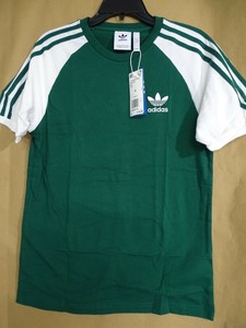 adidas originals california 3 stripe t shirt green